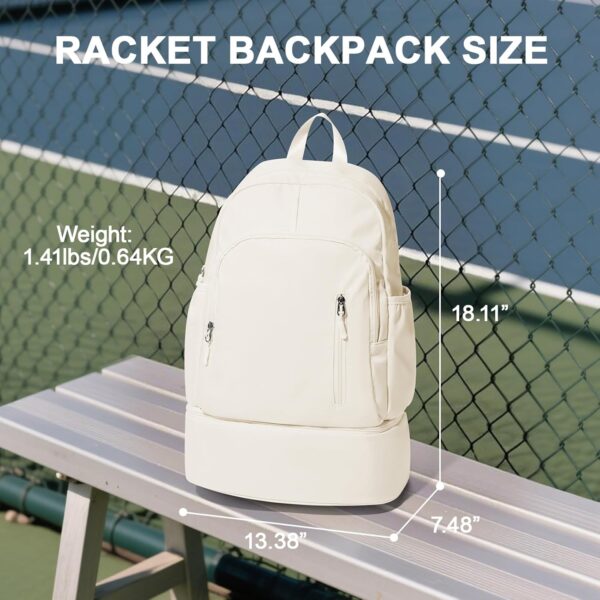 Pickleball Backpack for Women Men, Gym Back Pack with Shoe Compartment Pickleball Bag Fits 2 Pickle Ball Paddles