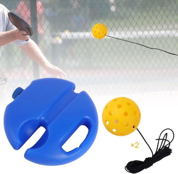 Pickleball Trainer 40 Holes Pickleball Ball Self Study Portable Exerciser Baseboard Accessories Pickleball Training Aid for Sport Beginner