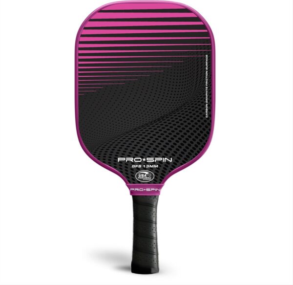 PRO SPIN Pickleball Paddles - Set of 2 USAPA-Approved Graphite Carbon Pickle Ball Paddles, 4 High-Performance Pickleball Balls, Durable Bag for Rackets & Balls - Great Gift