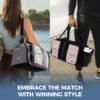ZUMWORGION® Pickleball Bag for Men & Women – 40L Duffle Bag with Thermal Paddle Pocket, Shoe Compartment, Fence Hooks, Mesh Ball Holders – Water-Resistant Pickle Ball Bag for Travel, Gym, Tournaments