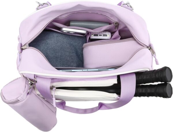 RAINBOW SMILE Crossbody Pickleball Bag with Ice Bag & Ball Bag 3-Piece Sets, Waterproof Pickle Ball Bag Tote Shoulder Bag