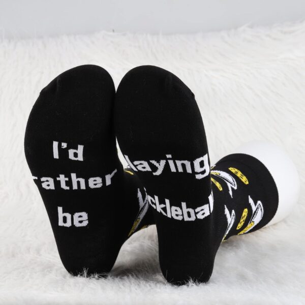 MBMSO 2 Pairs I'd Rather Be Playing Pickleball Socks - Novelty Gifts for Pickleball Lovers and Players