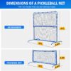 6FT Mini Pickleball Practice Net, Rebounder for Dink Volley Solo Training, Small Pickleball Net for Competitive Game, Freely Convertible Setup for Outdoor Driveway Backyard and Indoor Garage