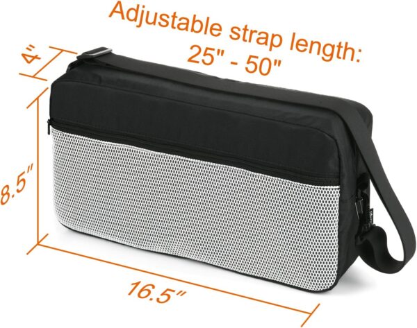 Cosmos Pickleball Bag for Men Women, Portable Pickleball Sling Bag Paddles & Balls Storage Pouch with Adjustable Shoulder Strap and Mesh Pocket, Sport Equipment Accessories