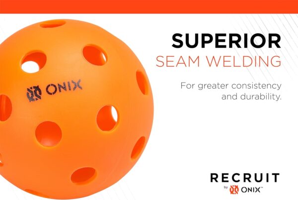 Onix Recruit Indoor Ready to Play Superior Welding Design Pickleball Ball