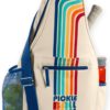 STEEL MILL AND CO. Pickleball Bags for Ladies and Men, Unisex Pickleball Bag Holds 4 Pickleball Paddles, Adjustable Sling Bag with Fence Hook and Water Bottle Holder