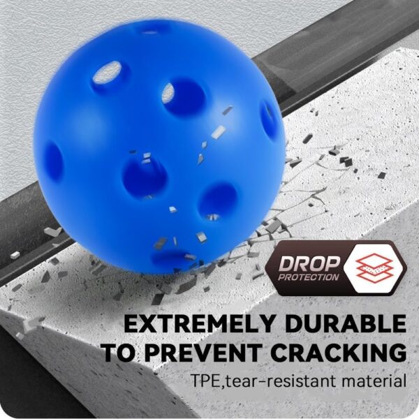 Fizzazzle Indoor Pickleball Balls - 4/6 Pack 26 Holes - USAPA Standard - High Resilience & Durability Blue Balls