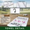 We are More Than Just Pickleball Friends Polyester and Cotton Blend Printed Sport Towel with Clip, Pickleball Gift for Pickleball Lover, Funny Flamingo Pickleball Accessories for Men Women,