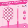 Pink Pickleball Paddles Set of 2, USAPA Approved Fiberglass Pickle Ball Set with 2 Cute Lightweight Pickleball Rackets, 2 Indoor &2 Outdoor Balls, 1 Pickleball Bag for Women, Beginner, Youth