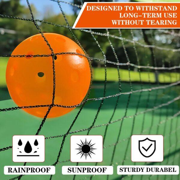 Pickleball Net Set for Driveway, 22FT Regulation Size Pickleball Net with Paddles Set of 4, Outdoor Pickleballs and Carry Bag for Driveway, Weather Resistance Strong Steel Frame
