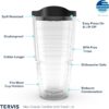 Tervis Pickleball Made in USA Double Walled Insulated Tumbler Travel Cup Keeps Drinks Cold & Hot, 24oz, Classic