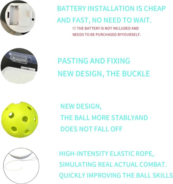 Pickleball Trainer with Remote Adjustable Rebounder for Training and Practice - Perfect Pickleball Practice Equipment for Single Player Training