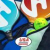 Set of 2 Paddles with 4 PICKLEBALLS and Carrying Bag, Fiberglass Surface Pickleball Paddles - Durable Pickleball Paddles Set for 2 - Pickleball Bundle