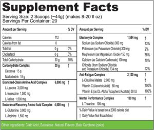 3-in-1 Endurance and Recovery, Hydration, BCAA, Electrolyte Enhanced Drink (Lemon Lime)