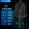 Pickleball Paddles, Raw Carbon Fiber Pickleball Paddle, USAPA Approved T700 Pickleball Rackets, 16MM Thermoformed Carbon Fiber Core, Black Fiberglass Paddles Designed