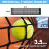 Tennis Net Outdoor Heavy Duty Professional Tennis Court Net Replacement Portable Tennis Net Nylon for Standard Tennis Courts [Includes 2 Fiberglass Dowels]