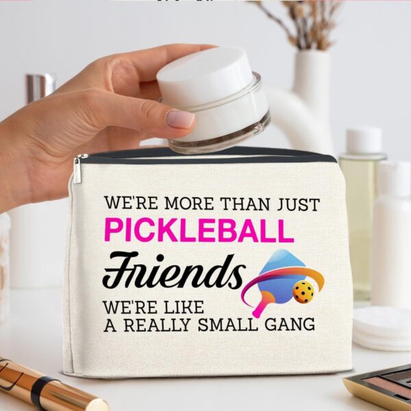 Pickleball Friends Gifts: Makeup Bag for Pickleball Players & Lovers - Cosmetic Bag with Zipper
