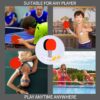 Ping Pong Paddle Set, Professional Table Tennis Racket Set with 6 Ping Pong Balls, Ping Pong Paddles 4 Player Set, Ping Pong Set Starter Kit