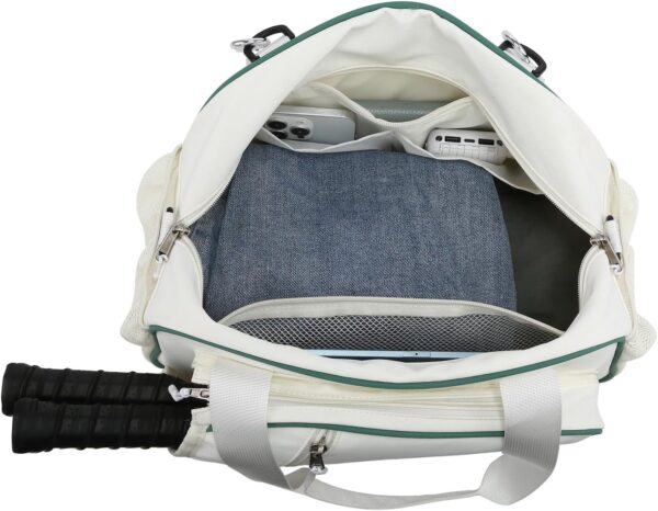 RAINBOW SMILE Crossbody Pickleball Bag with Shoes Bag 2PS for Women and Men, Waterproof Pickle Ball Bag Tote Shoulder Bag