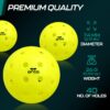 Orca 6 Pack Pickleballs Indoor or Outdoor, USAPA Approved Official Size Crack-Resistant Balls, with 1-Year No-Crack Warranty Perfect for Tournaments