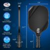 GARYE Pickleball Paddles Set of 4, Carbon Fiber Pickle Ball Paddle, USAPA Approved Lightweight Rackets 4 Pack for Adults and Teenagers, Includes 6 Balls, 1 Bag, and 4 Grip Tapes.
