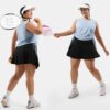 Women's Tennis Skorts with 2 Pockets Plus Size Golf Skirts High Waisted Pleated Athletic Skirt for Pickleball Running