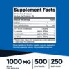 Nutricost BCAA 1000mg, 500 Capsules (250 Serv), 2:1:1 Branched Chain Amino Acids (500mg of L-Leucine, 250mg of L-Isoleucine and L-Valine)