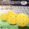 Pickleball Paddles, USAPA Approved Graphite Carbon Fiberglass Face with Polypropylene Honeycomb Core, Lightweight Pickleball Paddles Set of 2 Rackets, 4 Balls and 1 Carry Bag