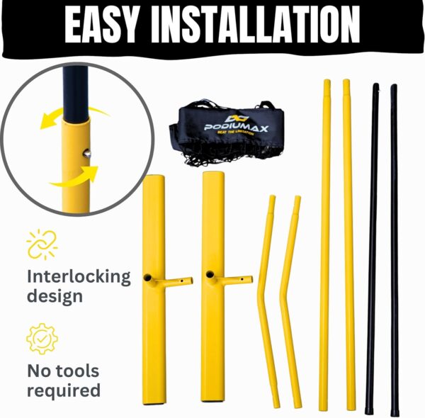 PodiuMax Mini Pickleball Net, 4FT Pickleball Net for Driveway, Outdoor Indoor Solo Practice & Skill Improvement
