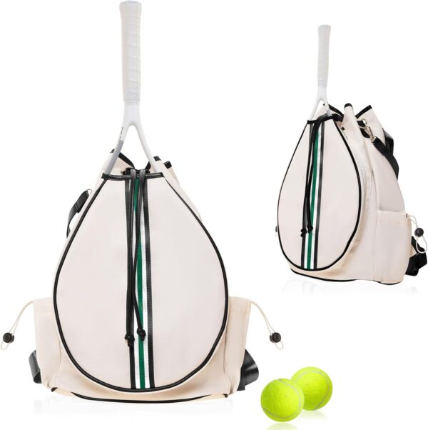 Tennis Bag for Women Racket Tote, Stylish Backpack - Unisex Racquet Sports Pickleball Bag Convertible Shoulder, Crossbody Strap Large Compartment