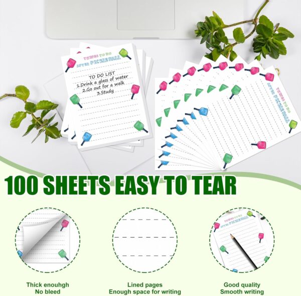 XUWAIDSGN 2pcs Pickleball Notepads 50 pages Things To Do After Pickleball Notepad 4x6 lined Memo Notepads Cute Note Pads Easy to Tear Funny Pickleball Gifts For Office Supplies Organize Tasks Notes