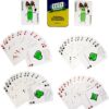 Pickleball Playing Cards with Fun Facts: Standard 52 Card Deck, Great Gift for All Ages 96+ (Unisex, Green)