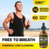 HERBIFY Mullein Drops - Lung Cleanse - Leaf Extract - Powerful Mullein for Immune Support,Detox & Respiratory Support - Made in USA - Lung Cleanse for Smoker - 4 Oz