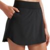 CRZ YOGA Dolphin Golf Skirts for Women A Line High Waisted Casual Athletic Mini Tennis Pickleball Skort with Zipper Pocket