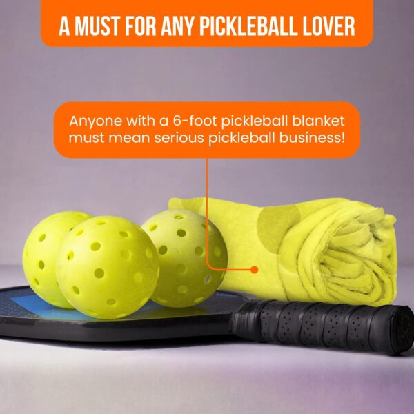 Pickleball Blanket - Giant 6 Foot Pickleball Blanket, 72", Funny Pickleball Gifts for Pickleball Lovers, Pickleball Accessories for Women & Men, Pickleball Gifts for Women, Men & Kids