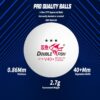 Double Fish Ping Pong Paddle Set of 4, 6 Ping Pong Balls ITTF Approval Professional 3-Star WTT, Carrying Storage Case, Table Tennis Sets for Training, Game, Family Fun