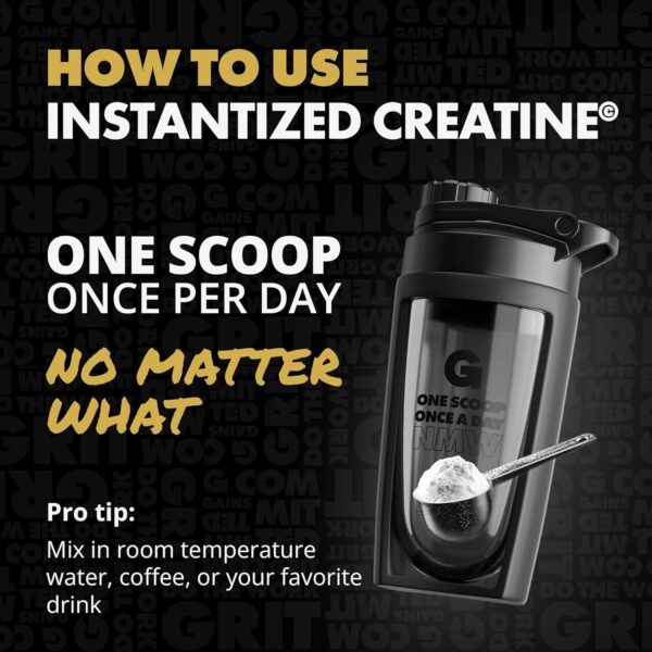 Gains in Bulk Instantized Creatine Monohydrate for Women and Men, Soluble Pre Workout Powder, Supports Muscle Building, Strength and Performance, Bodybuilding Supplements, Unflavored, 30 Servings