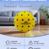 PodiuMax Indoor Pickleball Balls, 6 PCS Quiet Pickleballs, Foam Pickleball for Indoor & Outdoor Practice, Noise Reducing Soft Pickle Balls for All Ground Surfaces