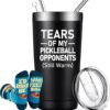 Pickleball Gifts for Men - Tears of My Pickleball Opponents - Gifts for Pickle ball Lovers - Great Pickle Ball Gift on Christmas, Birthday - 20oz Insulated Tumbler
