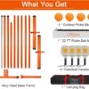 Pickleball Net Set for Driveway, 22FT Regulation Size Pickleball Net with Paddles Set of 4, Outdoor Pickleballs and Carry Bag for Driveway, Weather Resistance Strong Steel Frame