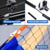 Eastgoing 10 ft Mini Portable Soccer Tennis Net | Pickleball Net System with Carrying Bag for Driveway Backyard. Easy Assemble Beach Tennis Net | Tennis Practice for Indoor and Outdoor