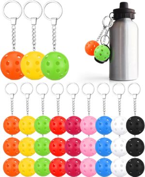 Sport Style Ornament Mini Ball Keychain Bulk for Sports Lovers Fans Gift Luggage Sports Bag, 9 Colors