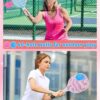Cute Pickleball Set of 2 Paddles - Pink & Blue Lightweight Pickleball Rackets with 2 Indoor and 2 Outdoor Balls, 1 Portable Bag, for Beginner Youth Women Couple Gift