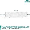 Orca Pickleball Nets Multiple Styles, Full Court and Half Court Sets, Perfect for Indoor and Outdoor Pickleball Games