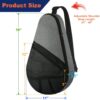 Cosmos Padel Racket Bag Pickleball Paddle Sling Backpack Padel Racquet Storage Bag, Padel (Paddel Tennis) Equipment Carrying Bag with Mesh Pocket for 2 Paddles Ball Water Bottle & Accessory
