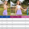 Perfashion Girls Pleated Tennis Skirt Golf Skorts High Waisted Mini Athletic Shorts Pockets 4-13Y