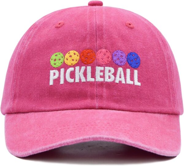 Pickleball Hat for Women Men, Gifts for Pickleball Lovers, Adjustable Embroidered Washed Baseball Cap
