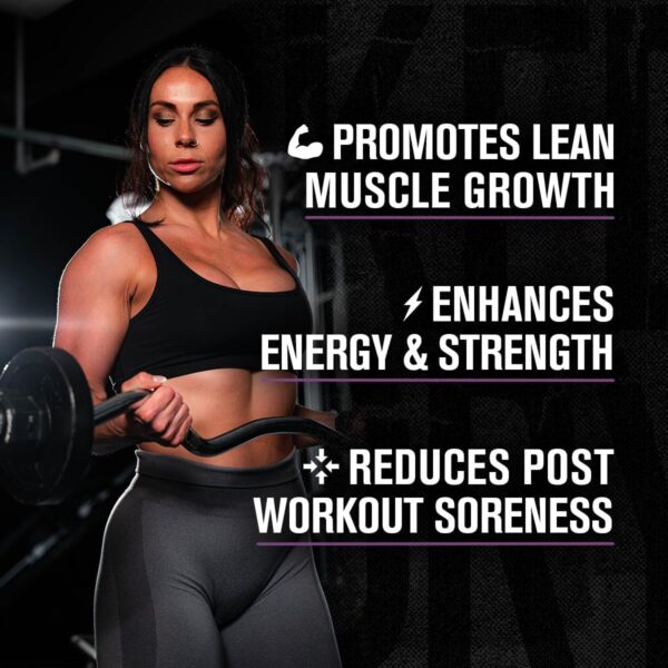 Jacked Factory Build-XT for Women - Muscle Builder for Women with VitaCherry, ElevATP, & Senactiv to Increase Muscle Growth, Muscle Recovery, & Boost Energy - 60 Count