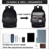 SUPACOOL Casual Laptop Backpack for Men and Women, School Backpack for Boys and Girls, College Bookbag, USB Charging Port, Lightweight Back Pack(Black)