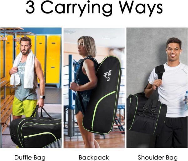 MATEIN Tennis Bag 6 Rackets, Extra Large Protective Convertible Racquet Bag with Shoes Compartment for Men Women, Racket Backpack with Cooler Pocket & Removeable Shoulder Strap for Sport Equipment